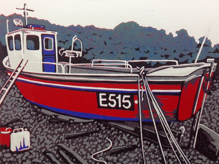 Beer Boat Red by Alexandra Buckle