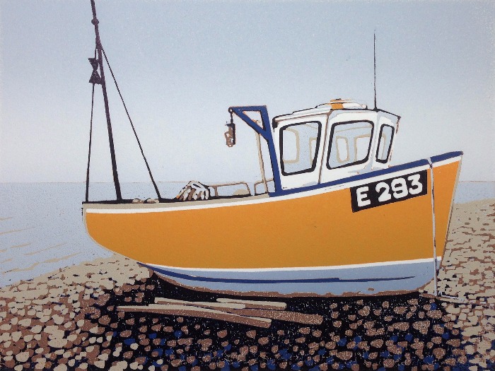 Branscombe Boat, Overcast by Alexandra Buckle