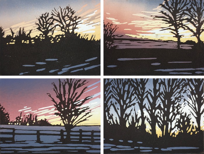 Snowy Sunset Series by Alexandra Buckle