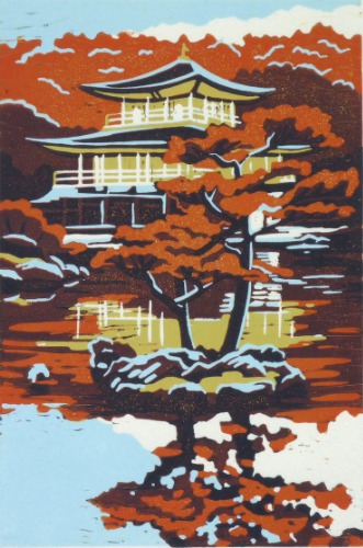 Gold Pavilion #3 in Autumn by Alexandra Buckle